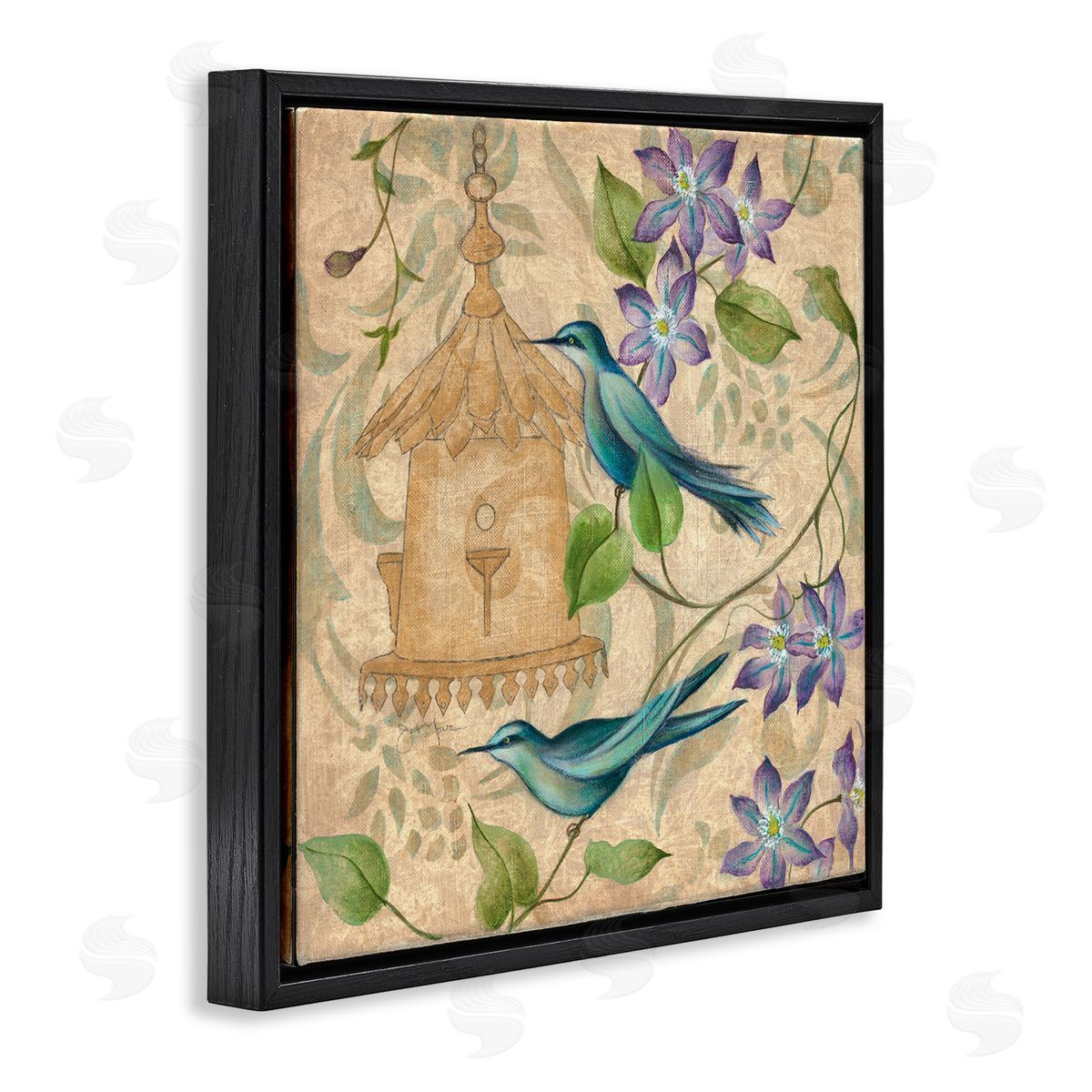 Janet Tava Spring's Song Bird Scene Canvas Wall Art Print