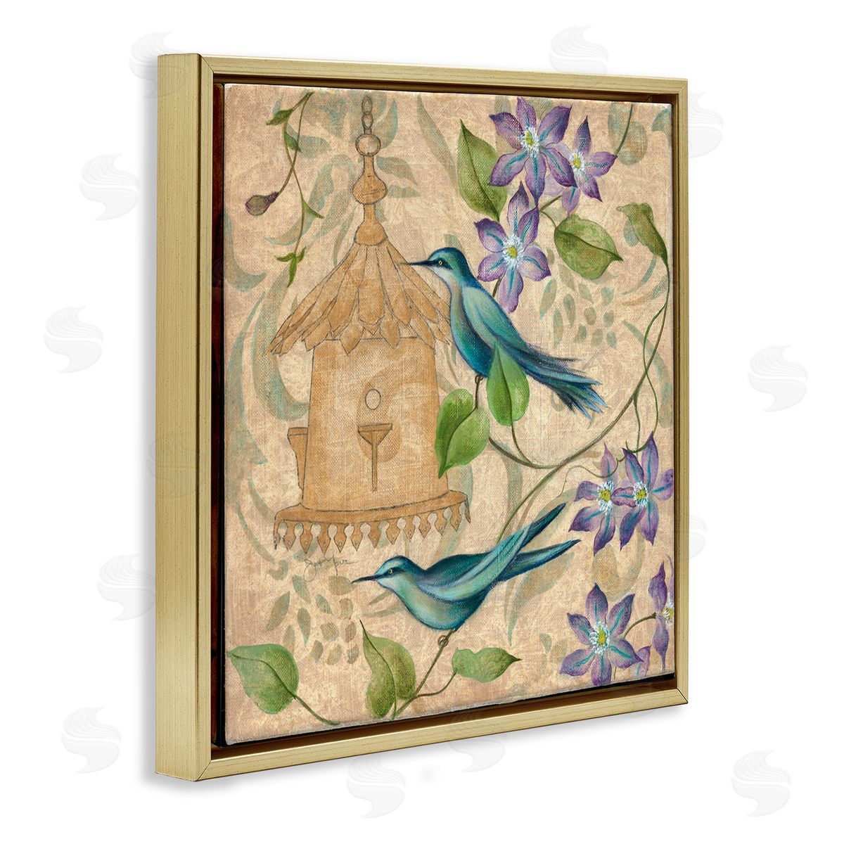 Janet Tava Spring's Song Bird Scene Canvas Wall Art Print