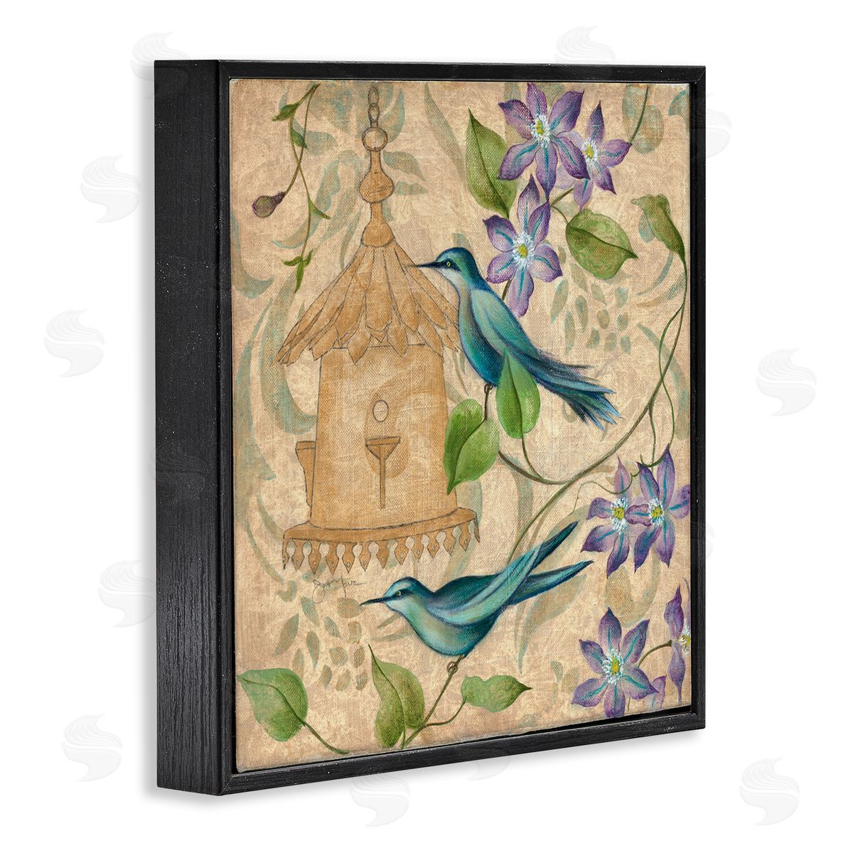 Janet Tava Spring's Song Bird Scene Canvas Wall Art Print