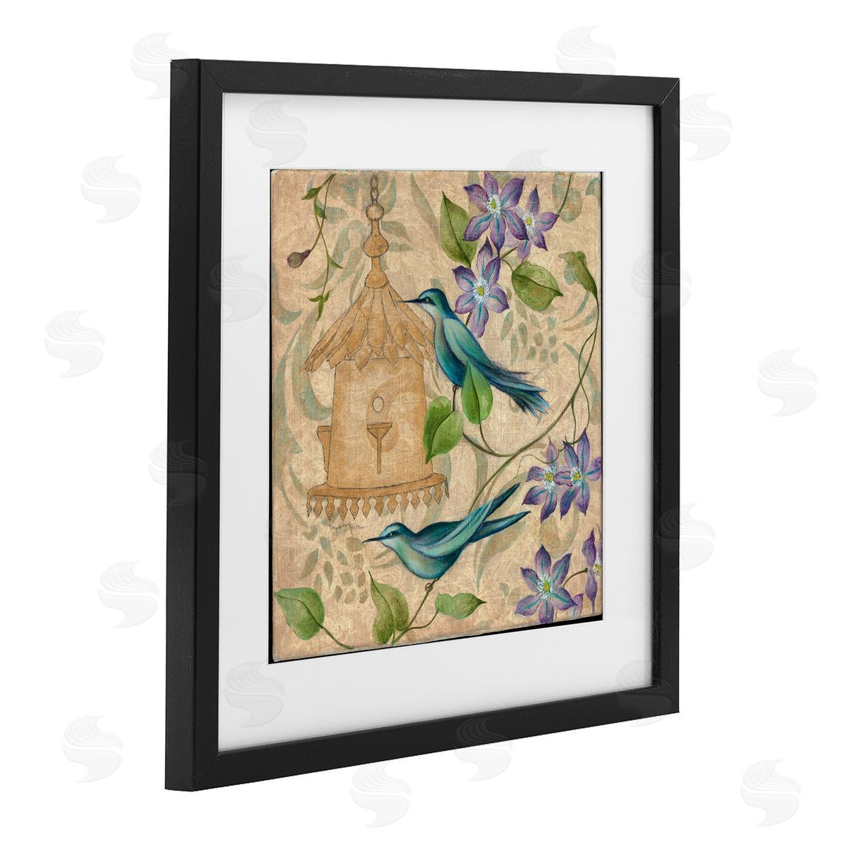 Janet Tava Spring's Song Bird Scene Canvas Wall Art Print