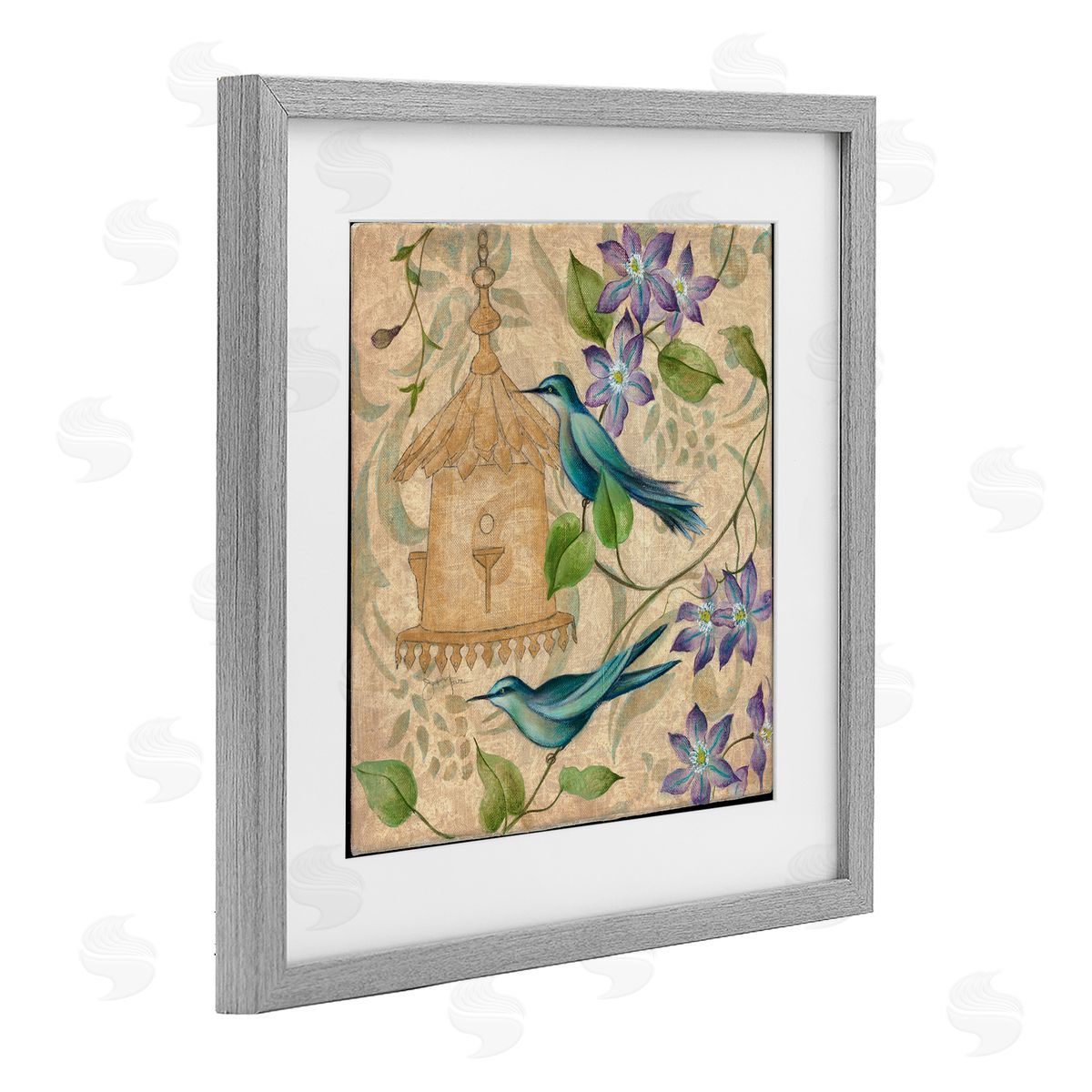 Janet Tava Spring's Song Bird Scene Canvas Wall Art Print