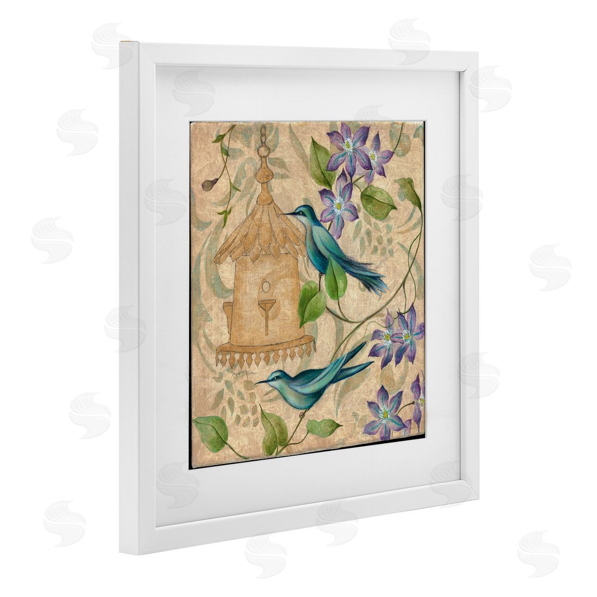 Janet Tava Spring's Song Bird Scene Canvas Wall Art Print