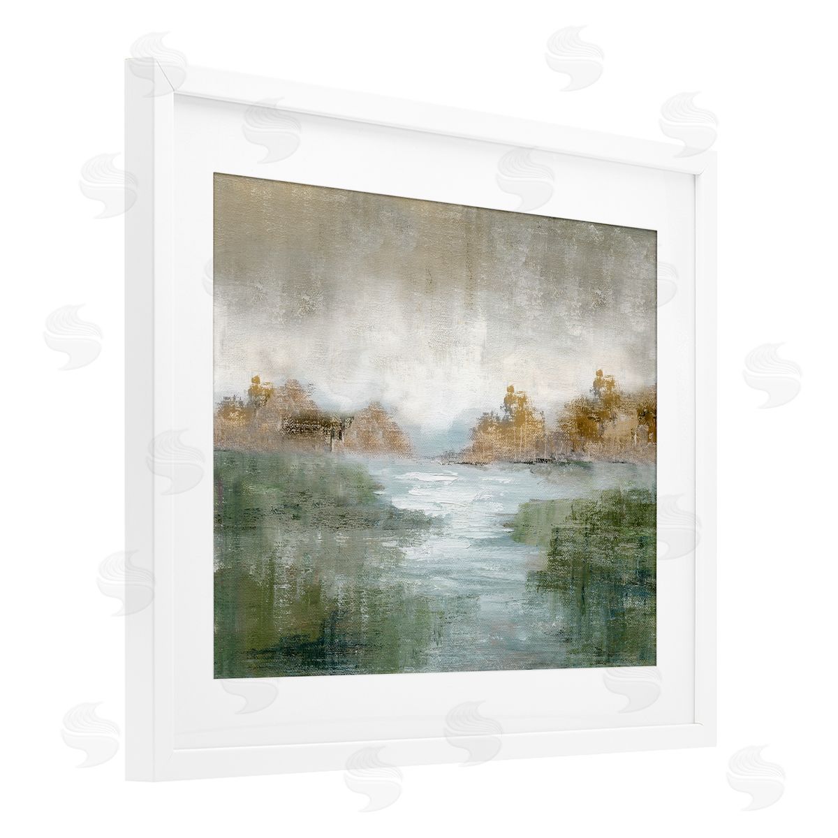 Nan Fall River Landscape Canvas Wall Art Print