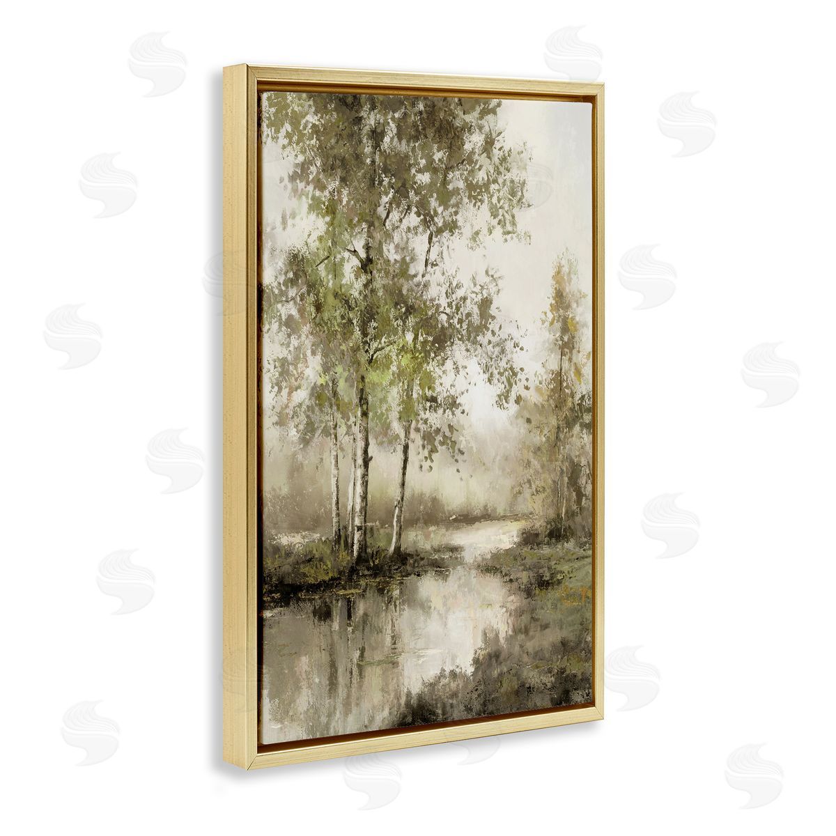 T.C. Chiu Natural Spring Forest River Canvas Wall Art Print