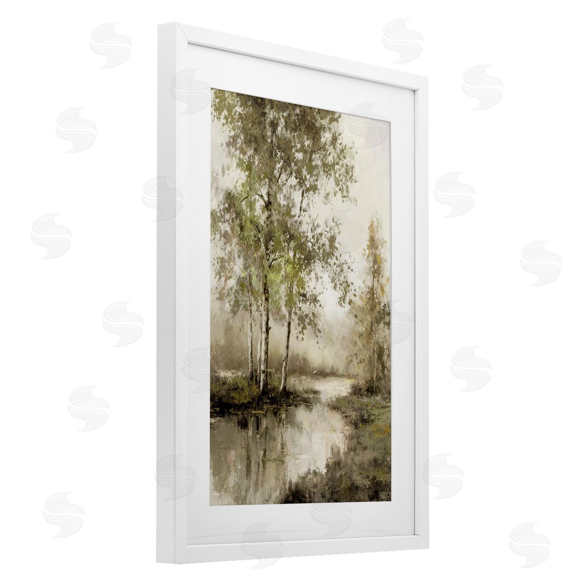T.C. Chiu Natural Spring Forest River Canvas Wall Art Print