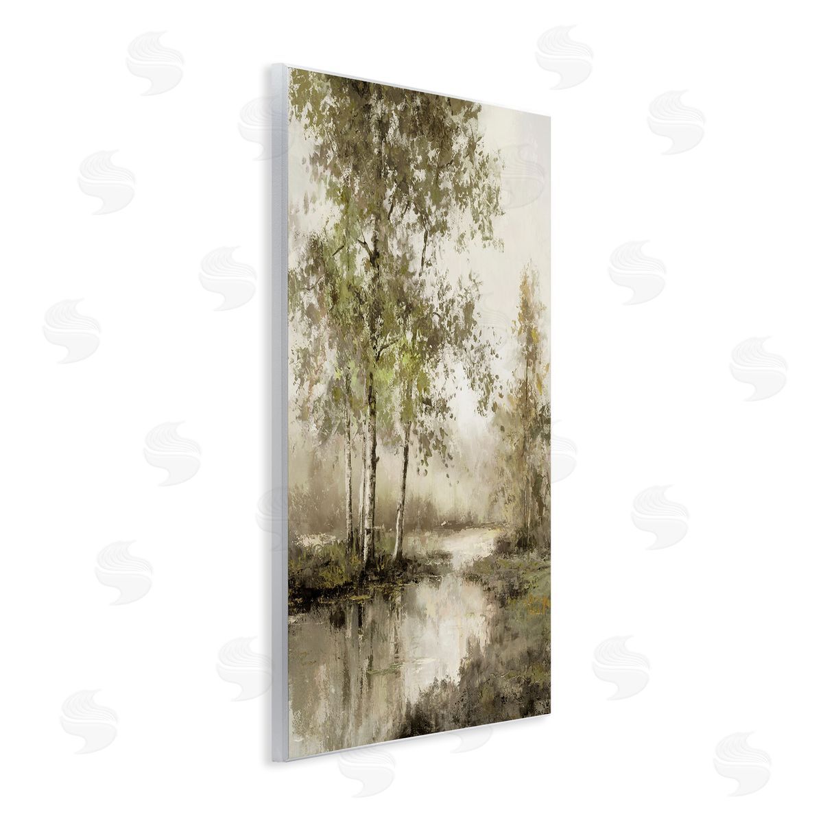 T.C. Chiu Natural Spring Forest River Canvas Wall Art Print