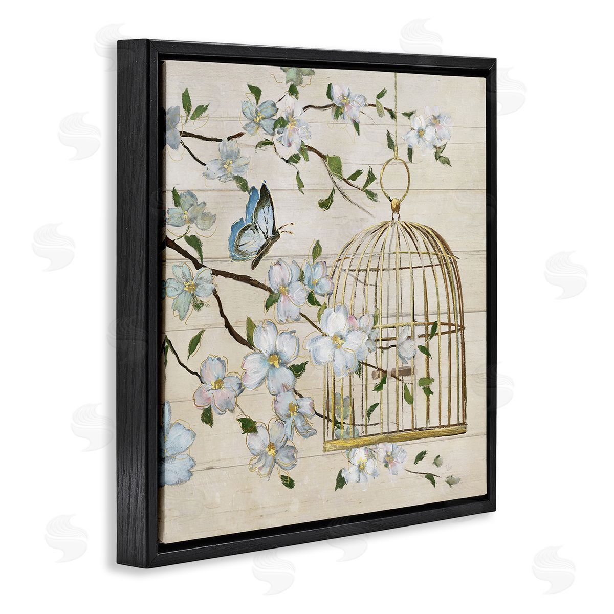 Nan Shiplap Song Butterfly Branch Canvas Wall Art Print