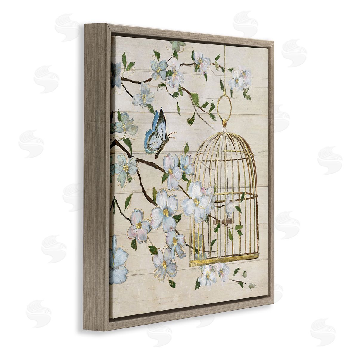 Nan Shiplap Song Butterfly Branch Canvas Wall Art Print
