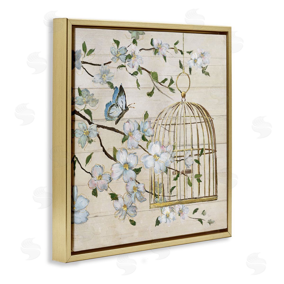 Nan Shiplap Song Butterfly Branch Canvas Wall Art Print
