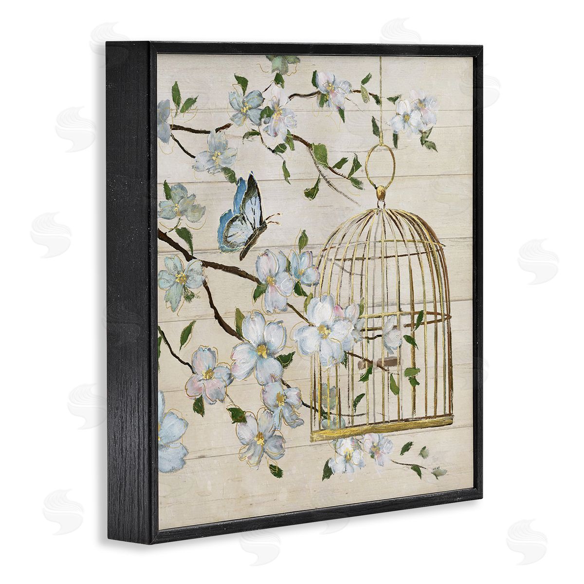 Nan Shiplap Song Butterfly Branch Canvas Wall Art Print