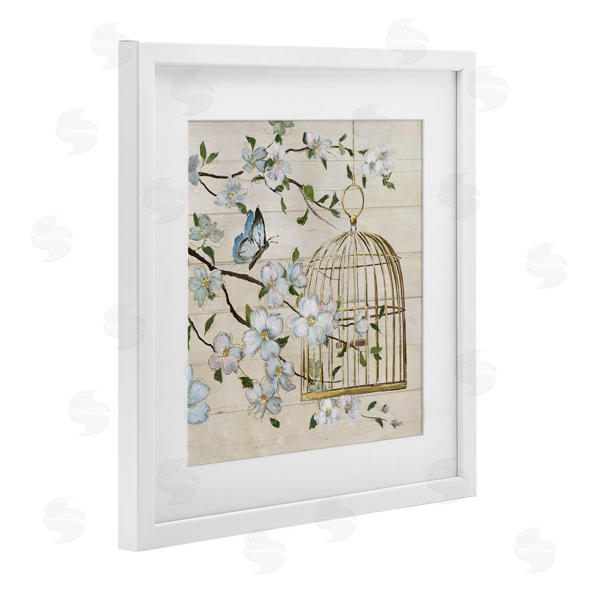 Nan Shiplap Song Butterfly Branch Canvas Wall Art Print