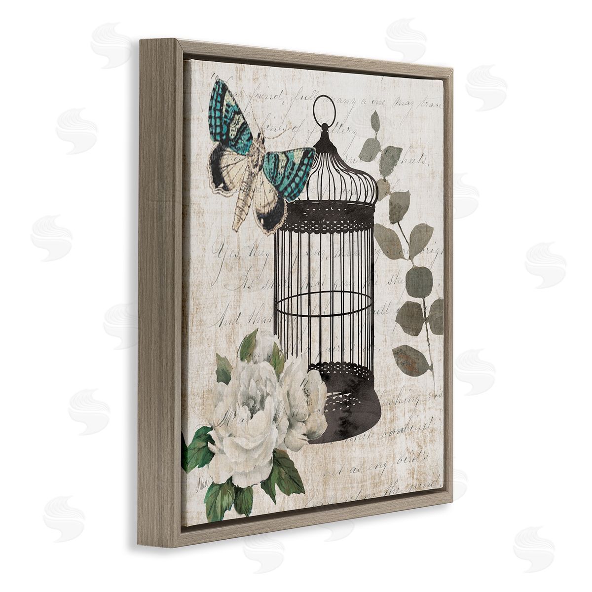 Nan Vintage Menagerie Butterfly Canvas Wall Art Print
