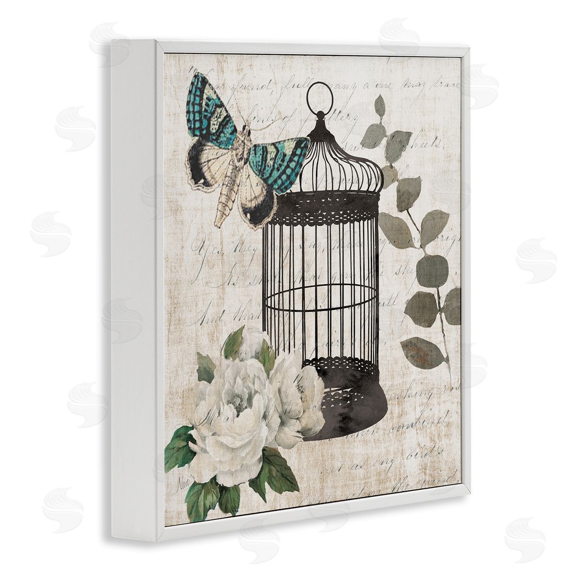 Nan Vintage Menagerie Butterfly Canvas Wall Art Print