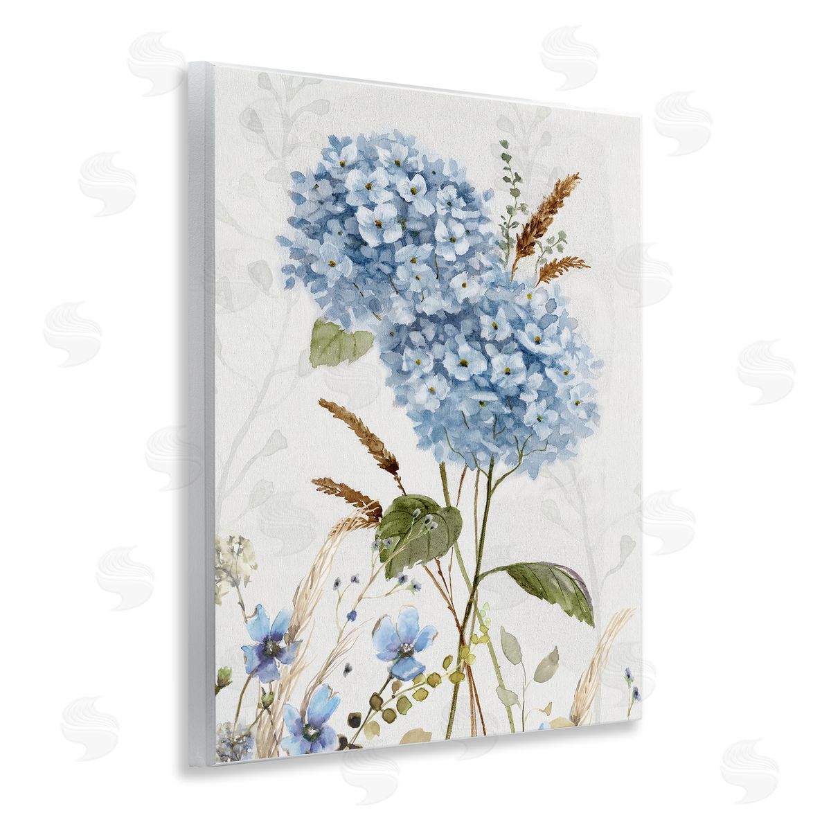 Nan Blue Hydrangea Allure Canvas Wall Art Print
