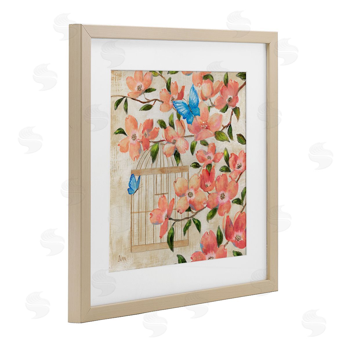 Nan Spring Fling Red Blossoms Canvas Wall Art Print