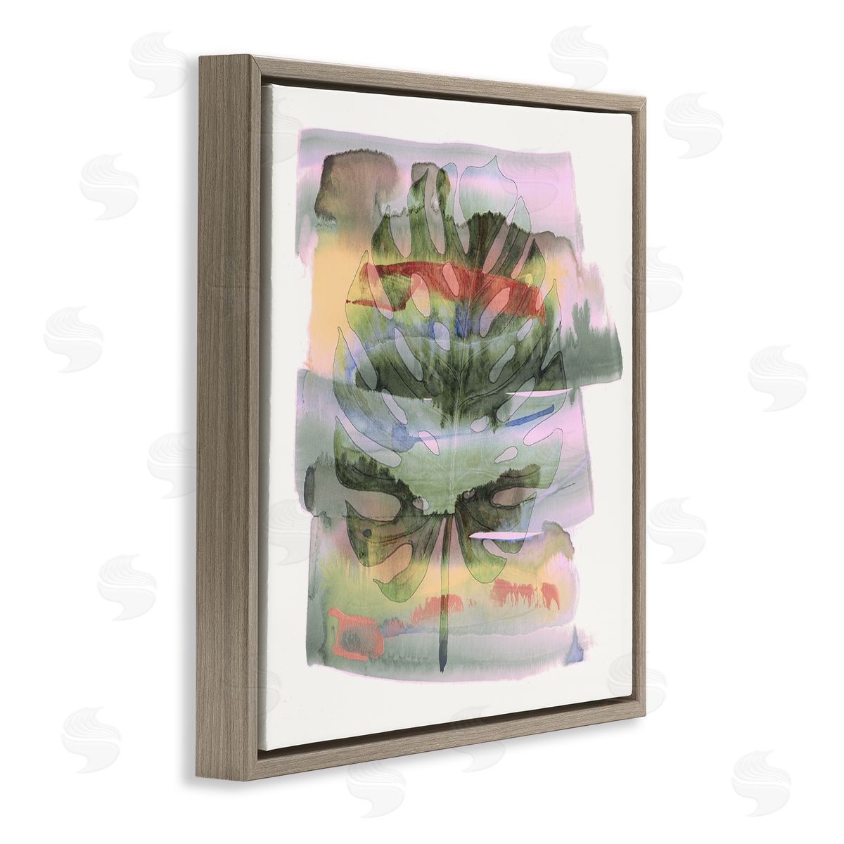 Susan Jill Tropical Dream Pastel Monstera Canvas Wall Art Print