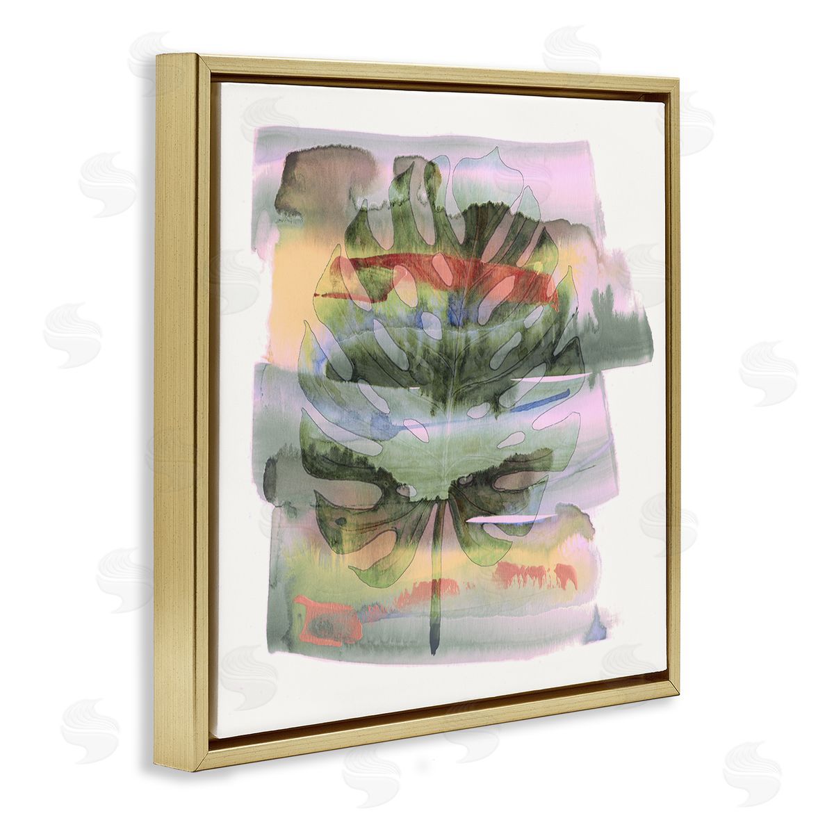 Susan Jill Tropical Dream Pastel Monstera Canvas Wall Art Print