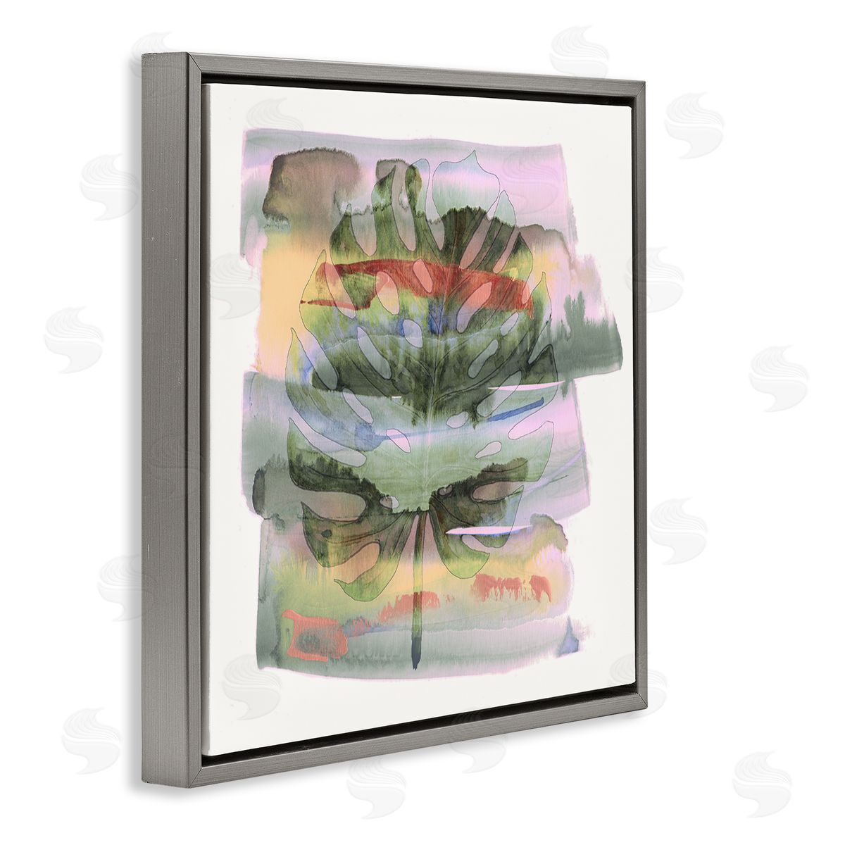Susan Jill Tropical Dream Pastel Monstera Canvas Wall Art Print