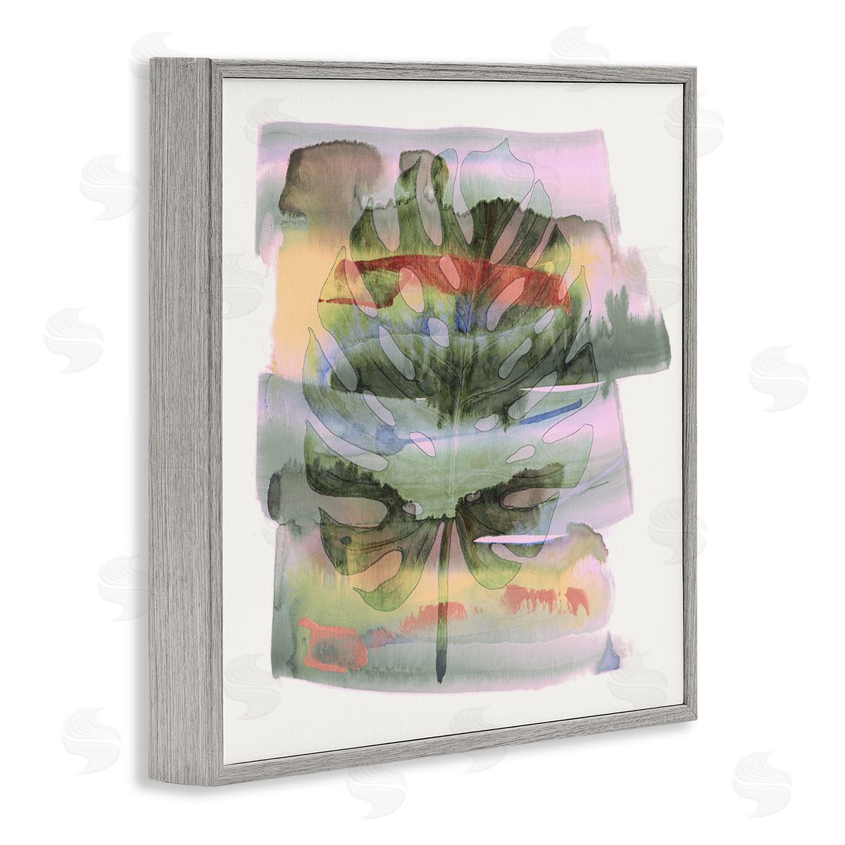 Susan Jill Tropical Dream Pastel Monstera Canvas Wall Art Print