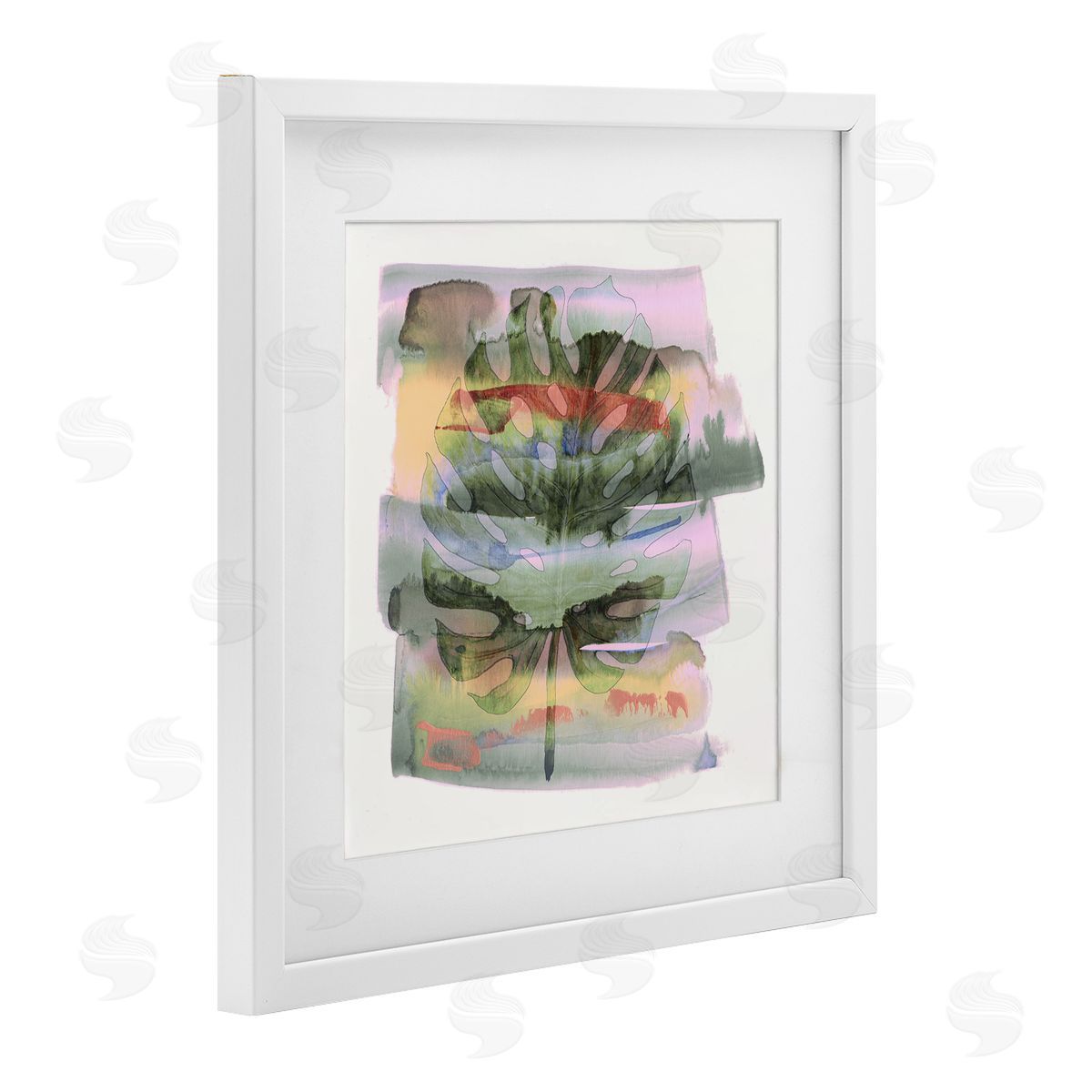 Susan Jill Tropical Dream Pastel Monstera Canvas Wall Art Print