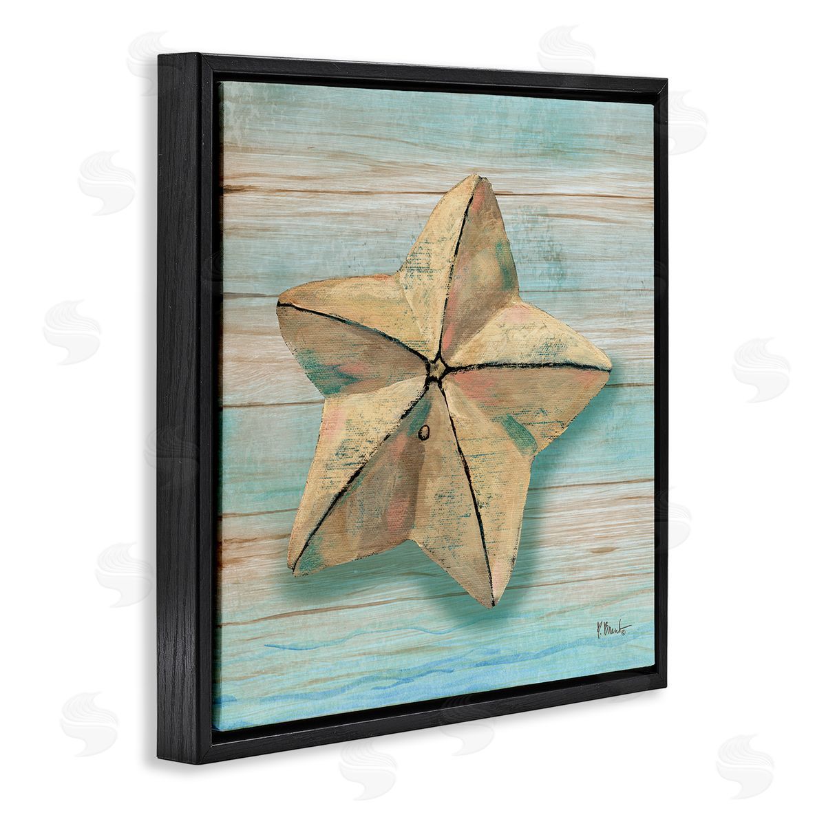 Paul Brent Rustic Coast Teak Canvas Wall Art Print