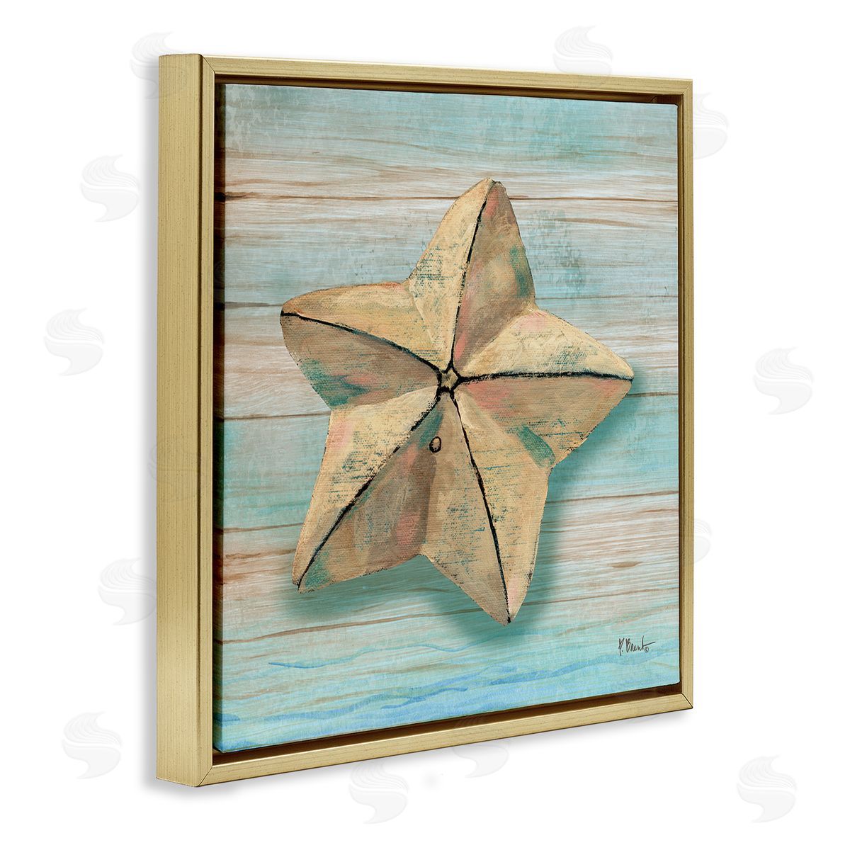Paul Brent Rustic Coast Teak Canvas Wall Art Print