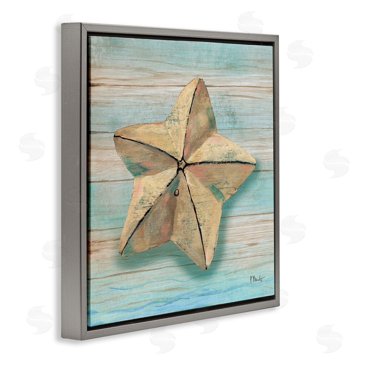 Paul Brent Rustic Coast Teak Canvas Wall Art Print