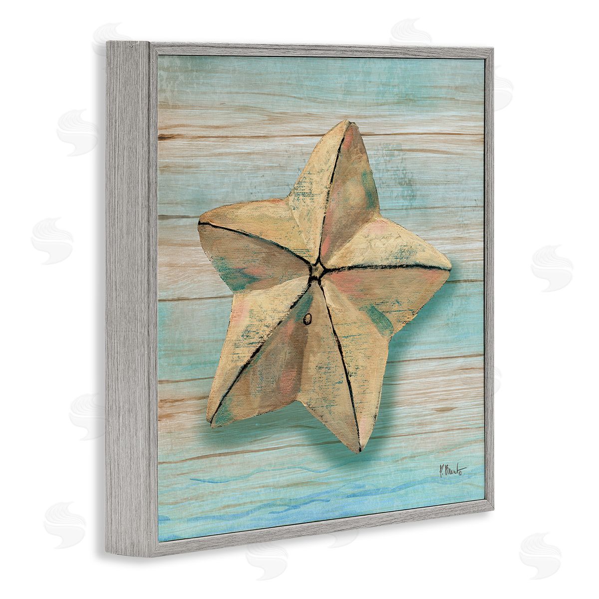 Paul Brent Rustic Coast Teak Canvas Wall Art Print