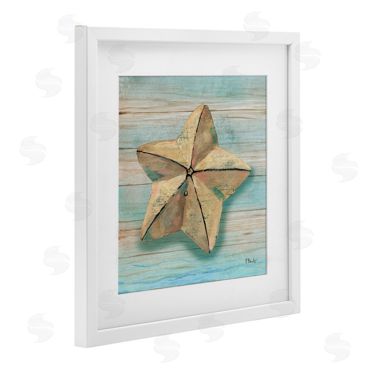 Paul Brent Rustic Coast Teak Canvas Wall Art Print