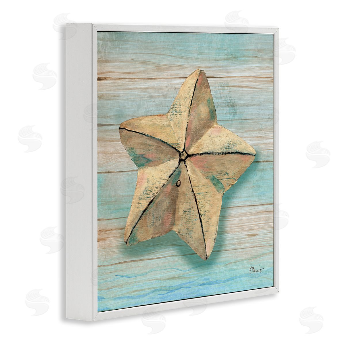 Paul Brent Rustic Coast Teak Canvas Wall Art Print