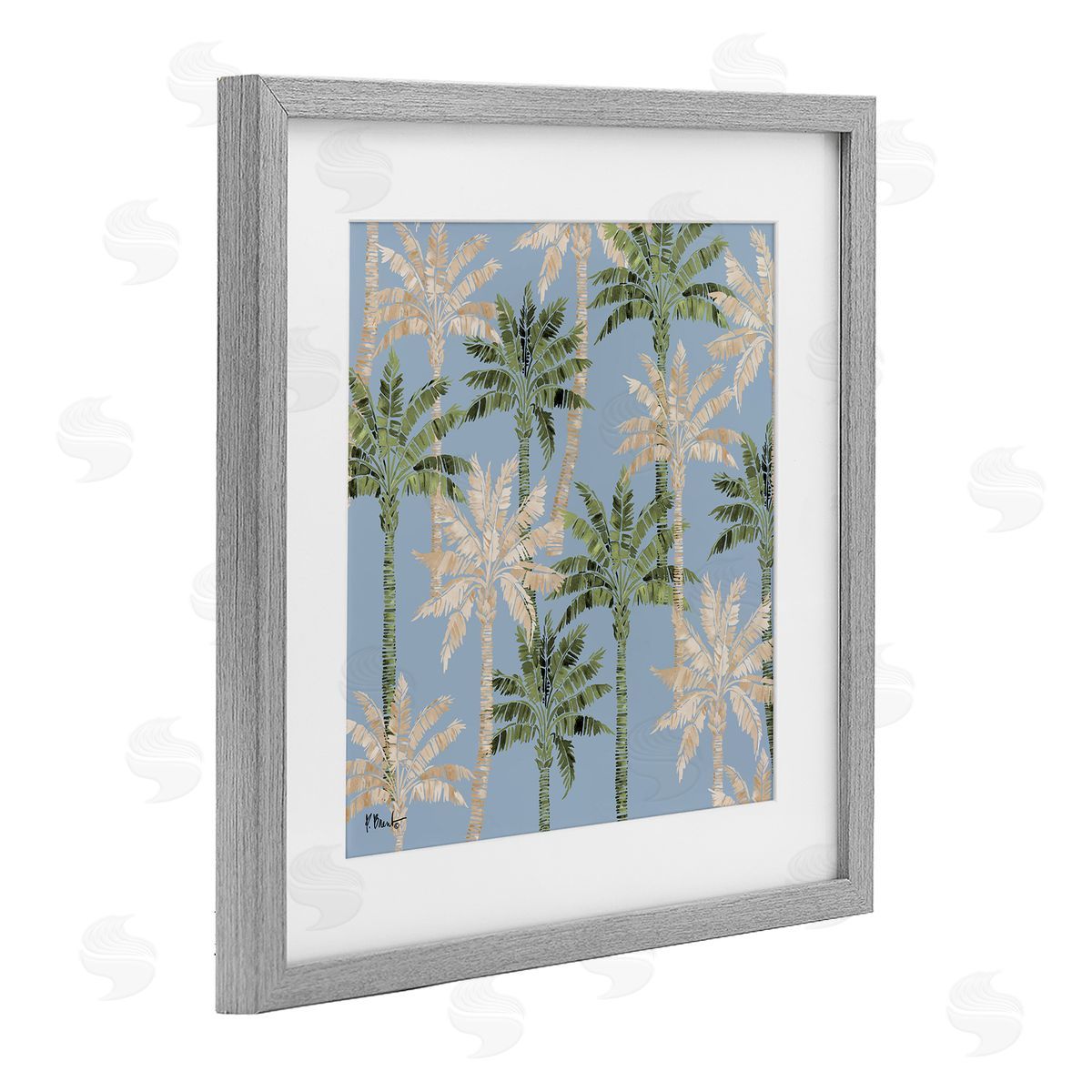 Paul Brent Hollywood Palms Toss Canvas Wall Art Print