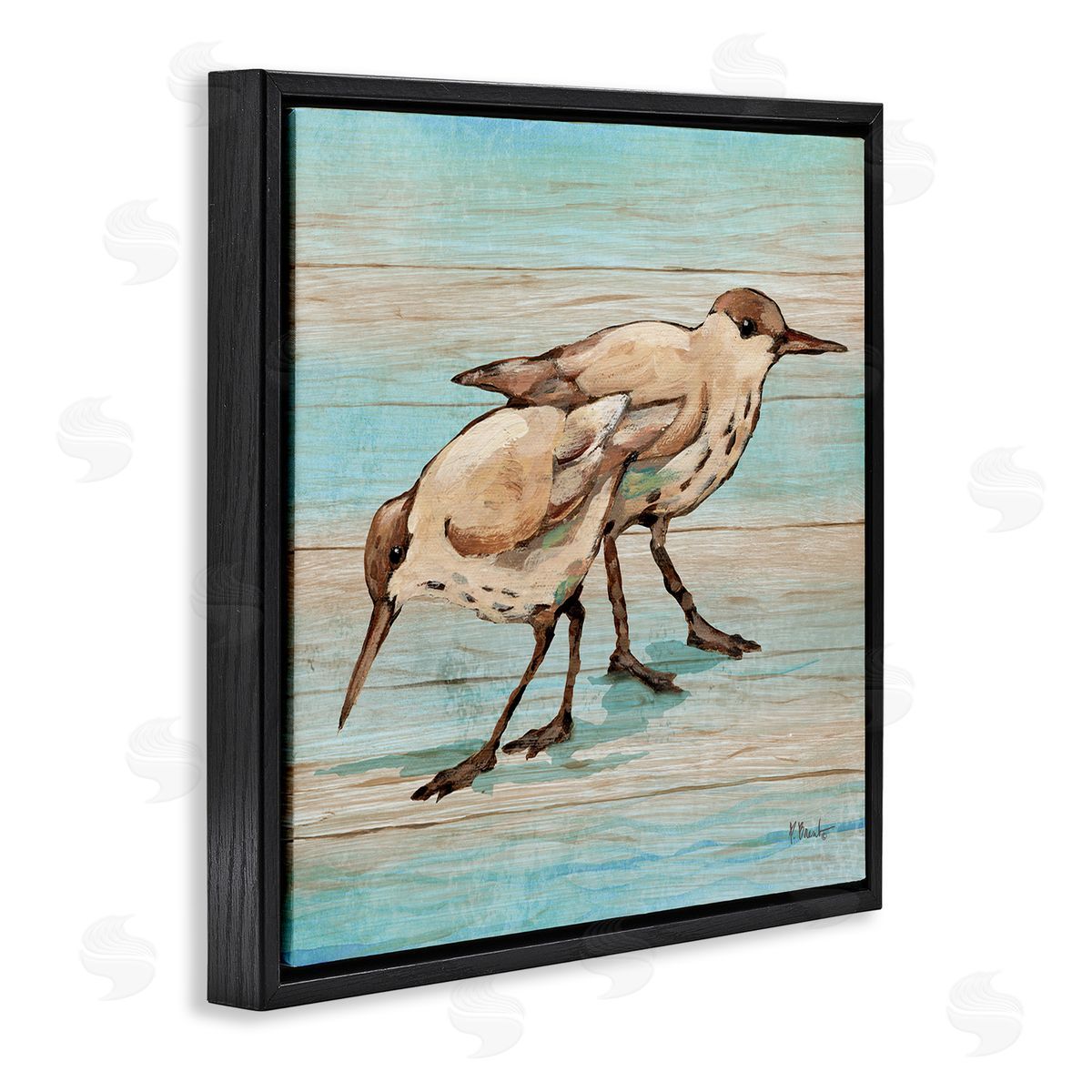 Paul Brent Coastal Teak Birds Canvas Wall Art Print