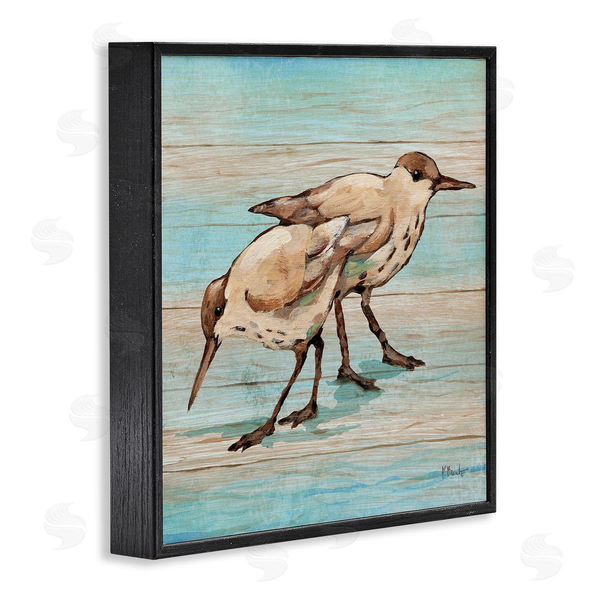 Paul Brent Coastal Teak Birds Canvas Wall Art Print