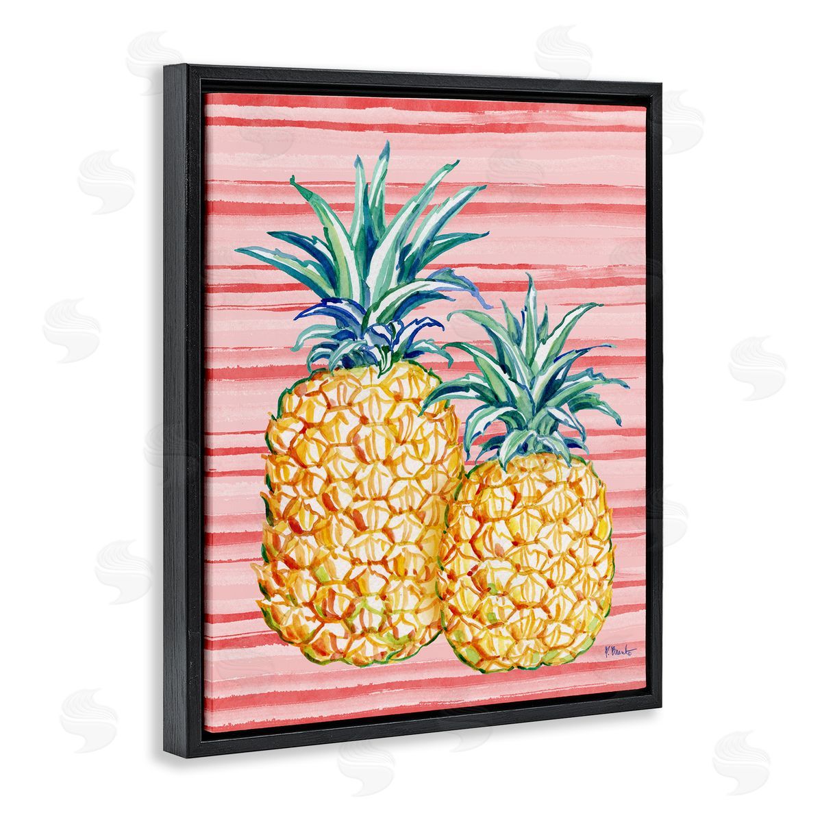 Paul Brent Tropical Brushed Pineapple Canvas Wall Art Print