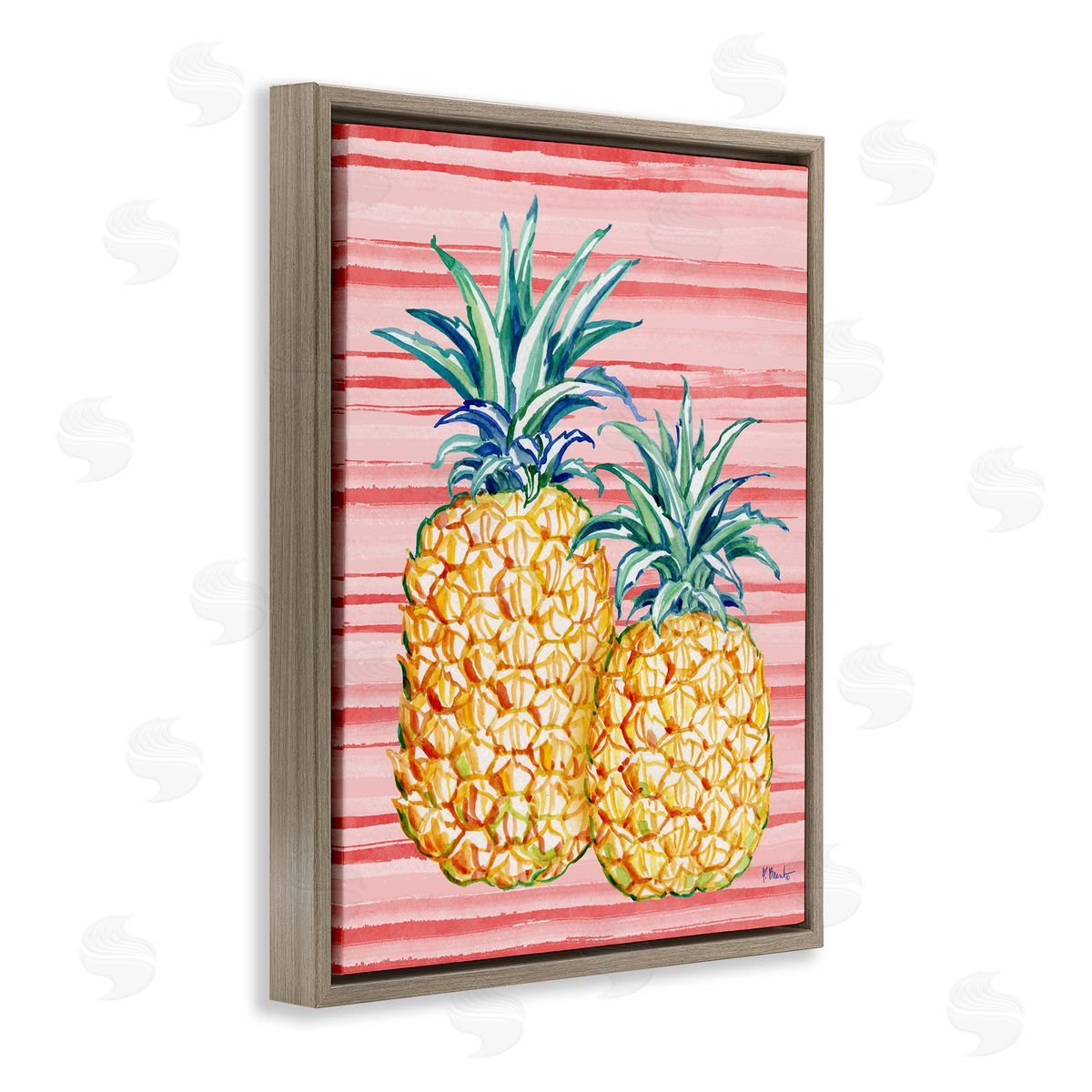Paul Brent Tropical Brushed Pineapple Canvas Wall Art Print
