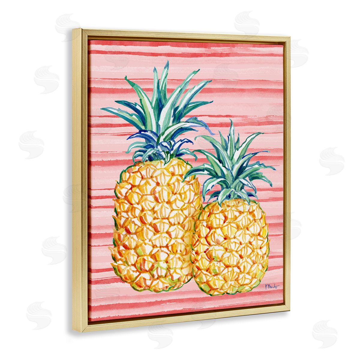 Paul Brent Tropical Brushed Pineapple Canvas Wall Art Print