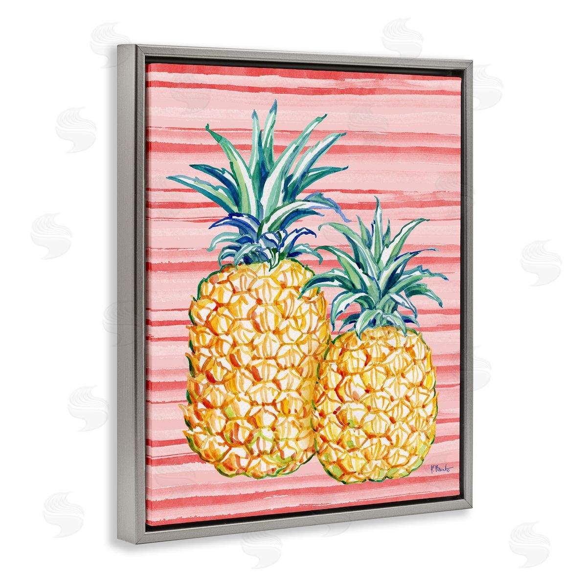 Paul Brent Tropical Brushed Pineapple Canvas Wall Art Print