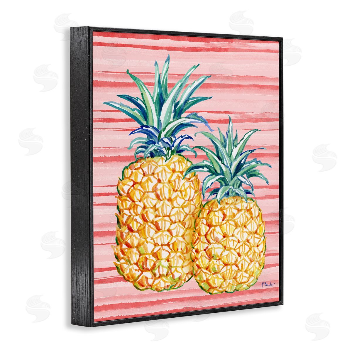 Paul Brent Tropical Brushed Pineapple Canvas Wall Art Print