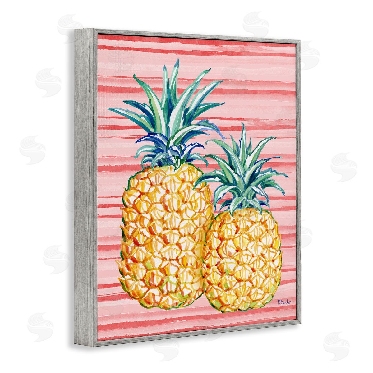 Paul Brent Tropical Brushed Pineapple Canvas Wall Art Print