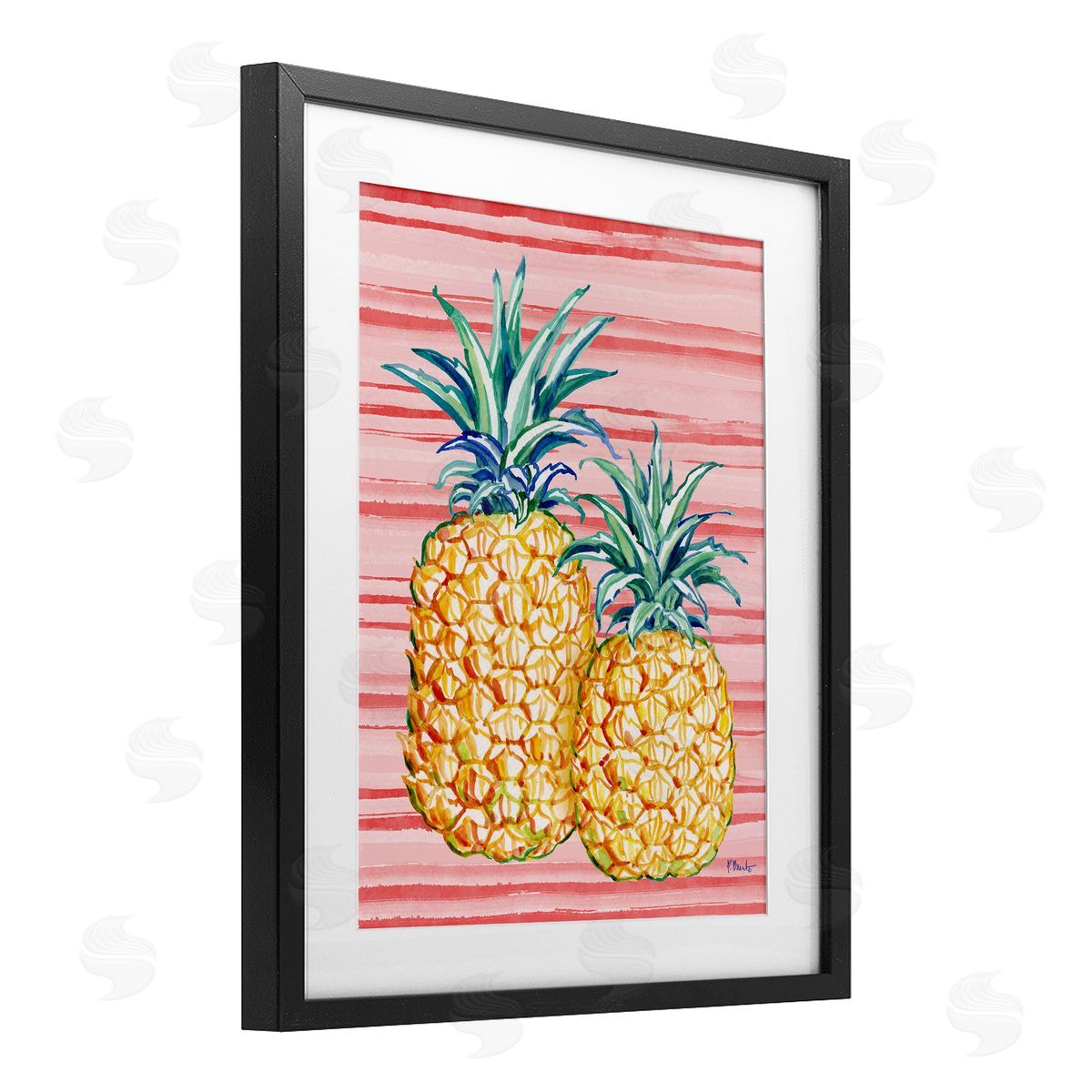 Paul Brent Tropical Brushed Pineapple Canvas Wall Art Print