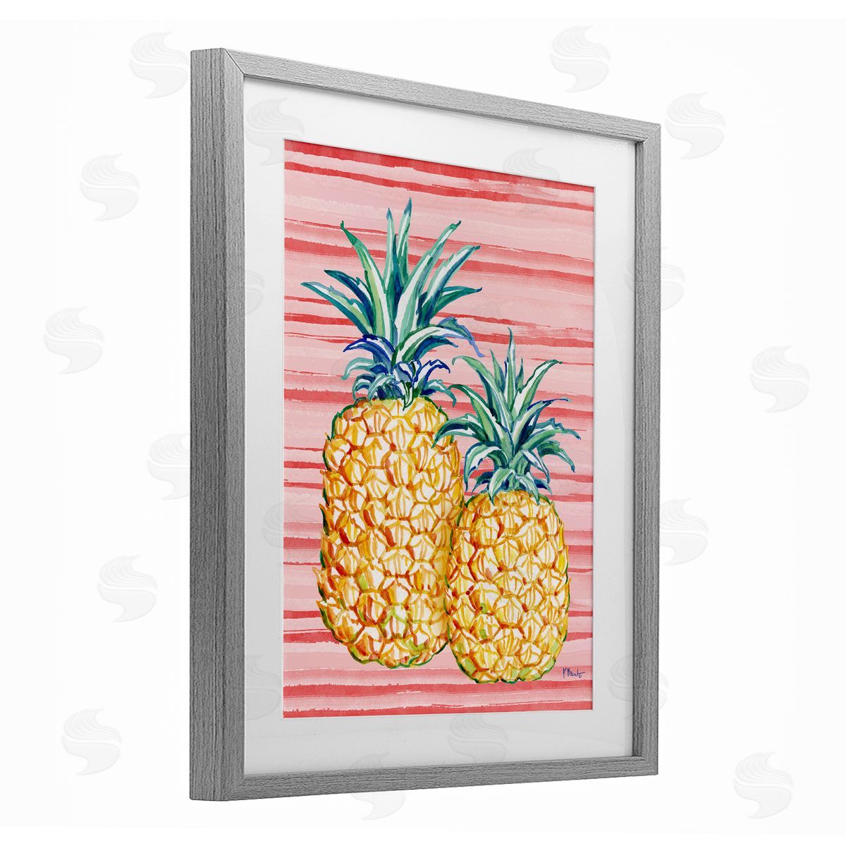 Paul Brent Tropical Brushed Pineapple Canvas Wall Art Print