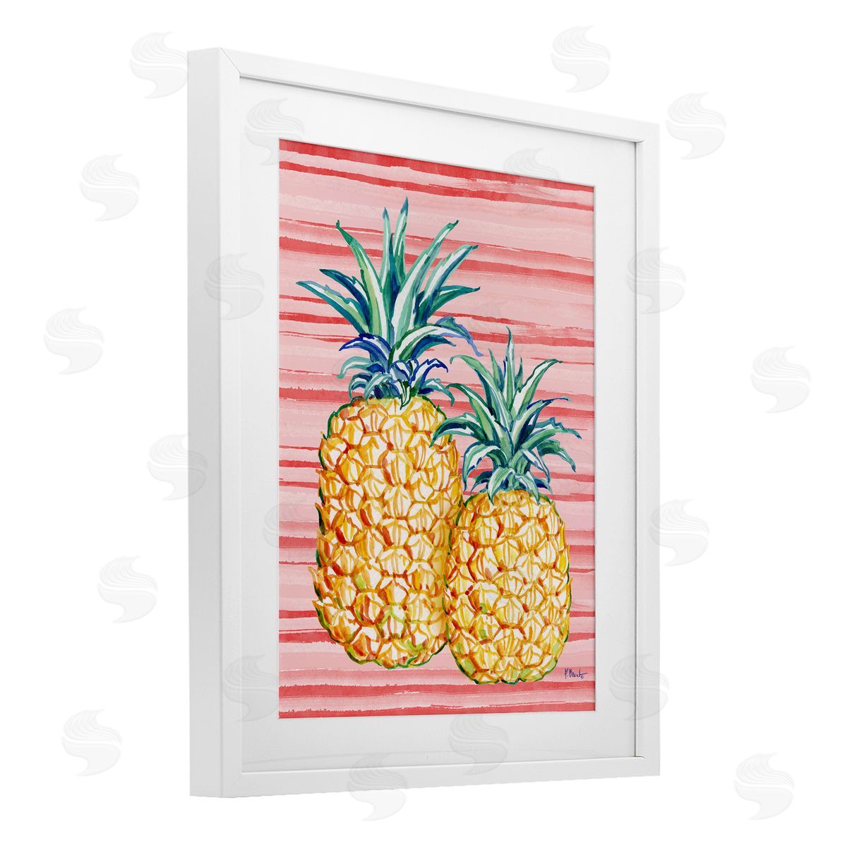 Paul Brent Tropical Brushed Pineapple Canvas Wall Art Print