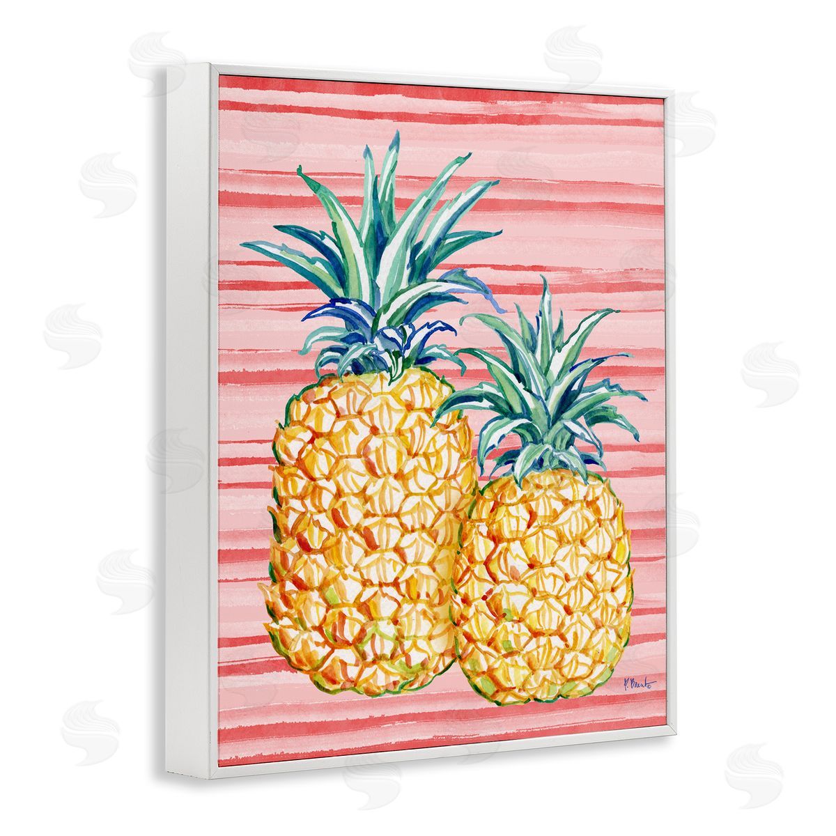 Paul Brent Tropical Brushed Pineapple Canvas Wall Art Print
