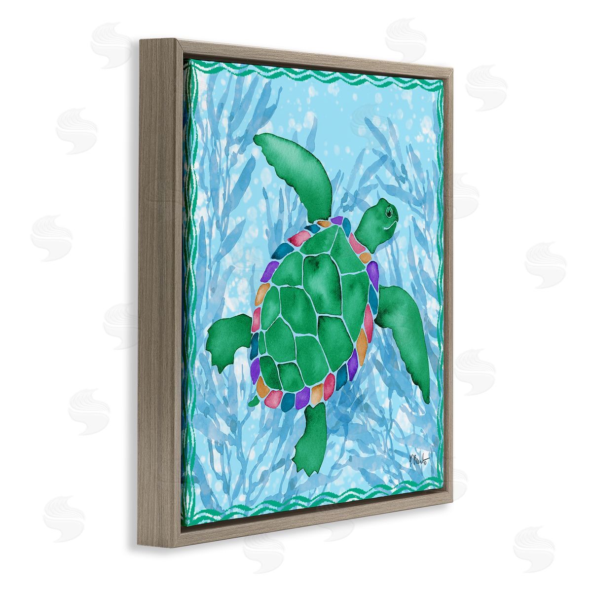 Paul Brent Radiant Sealife Turtle Canvas Wall Art Print