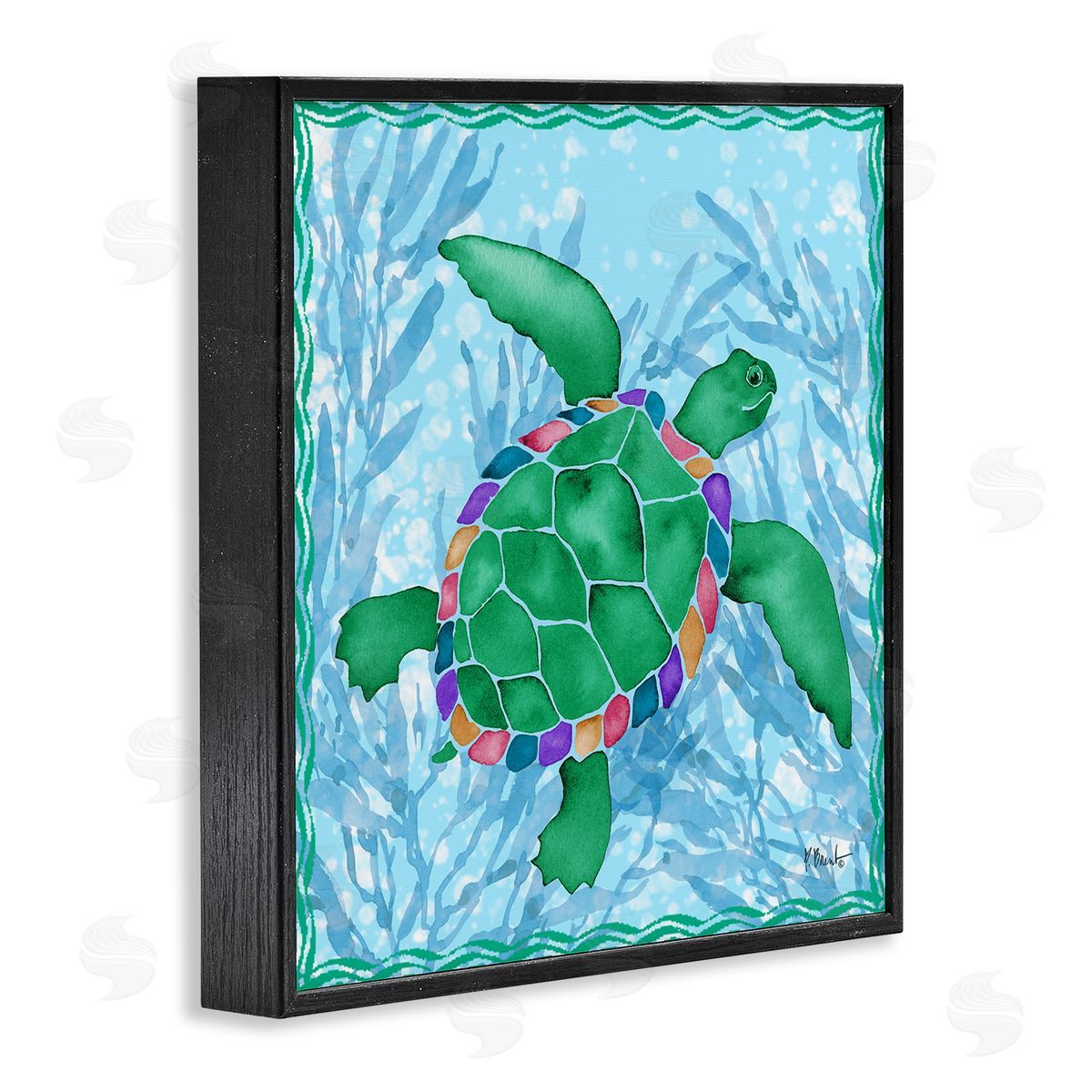 Paul Brent Radiant Sealife Turtle Canvas Wall Art Print
