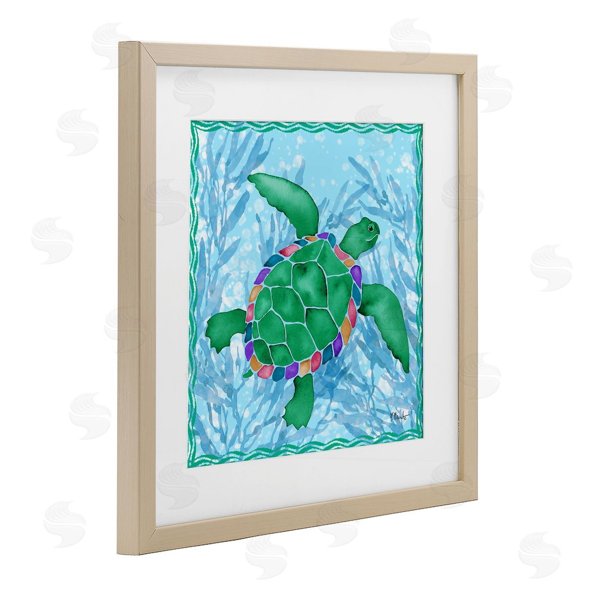 Paul Brent Radiant Sealife Turtle Canvas Wall Art Print