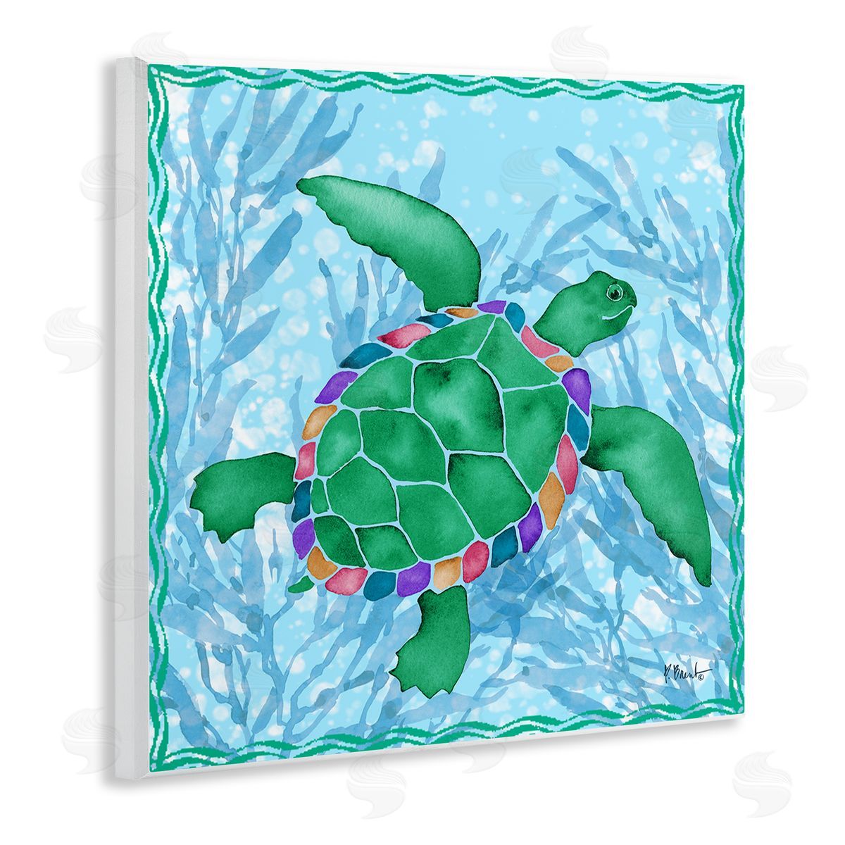 Paul Brent Radiant Sealife Turtle Canvas Wall Art Print