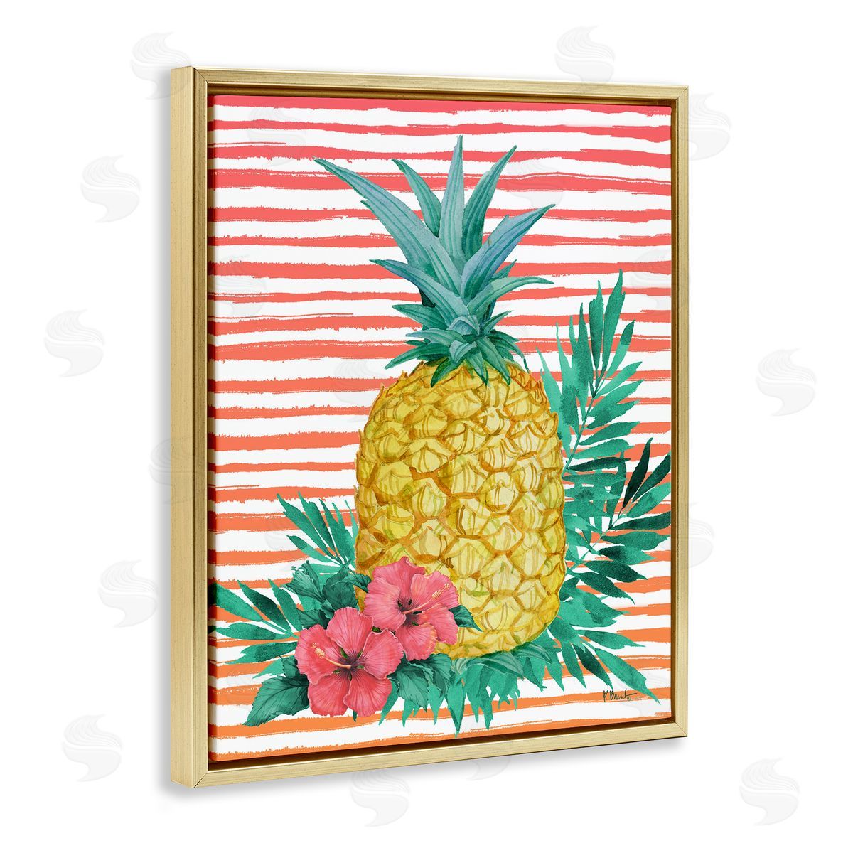 Paul Brent Tropical Bright Pineapple Canvas Wall Art Print