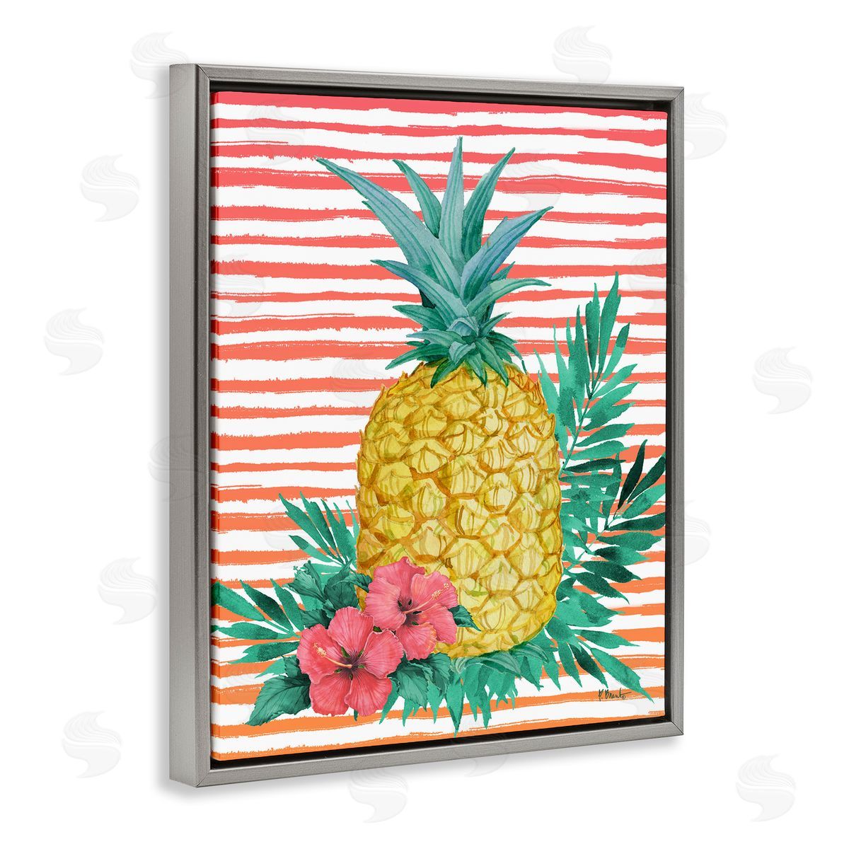 Paul Brent Tropical Bright Pineapple Canvas Wall Art Print