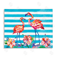 Paul Brent | Brushed Flamingos & Hibiscus